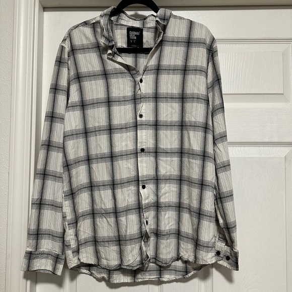 Cuidado con el Perro Black & White Flannel Men's L, Large - Picture 1 of 5